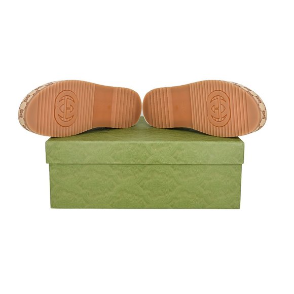 Gucci 573018 Women's GG Canvas Platform Slide Sandals - Picture 9 of 16